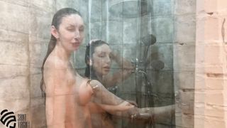 Liza Virgin One day from my beautiful home life. Shower, porn, squirt and Hot fuck with Stepson.