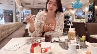 Lust 2 My friend makes me orgasm so hard in a cafe by using remote control toy