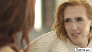 Redhead TS anal sex with Tgirl neighbor