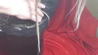 Susi is wearing black latex