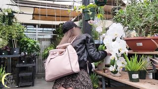 Skirt caught in my bag, exposing my bare ass and pussy to the whole store