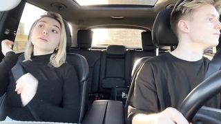 Paid for a taxi with a blowjob | in the car | outdoor