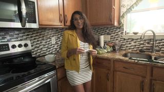 My big-ass stepmom beats my egg in the mornings when my daddy is away