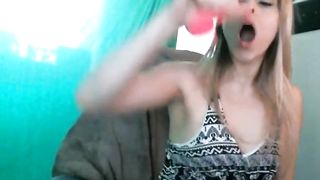 Busty Blonde Chick masturbating