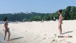 Bombastic young nudist babes