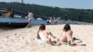 Sexy nudist teen enjoys