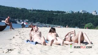 Sexy nudist teen enjoys