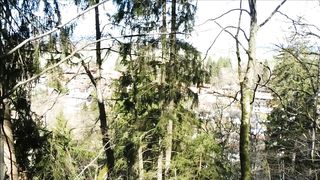 Facial in the forest in Germany
