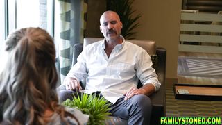 Stepdaughter rides her stepdads big hard cock