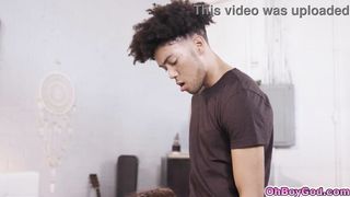 Natasha Nice and her stepson Andrew Light have playful energetic sex in bed