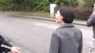 Lisa and her cuckold outdoor threesome