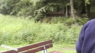 Lisa and her cuckold outdoor threesome