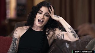 Tattooed girl asks a friend to fuck her
