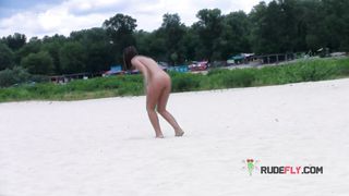 Two young nudist friends