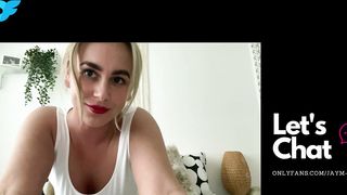 British Blonde jiggling her busty tits