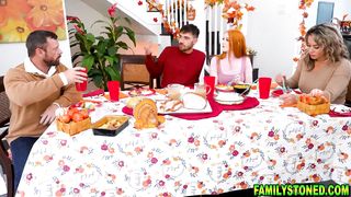 Lucky stud bangs two horny redhead babes