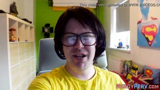 Real amateur sucking nerds dick