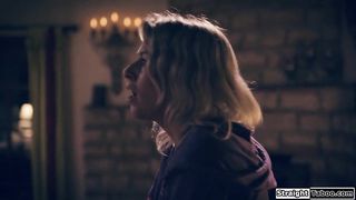 Blonde hitchhiker DPed by two strangers