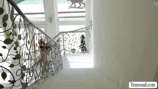 Busty TS caught boyfriend fucking stepsis