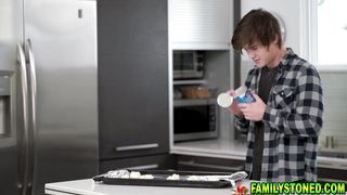 Stepson getting his load inside his stepmoms mouth