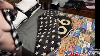 Mom shares bed with step son she feels hin get hard so she helps him out