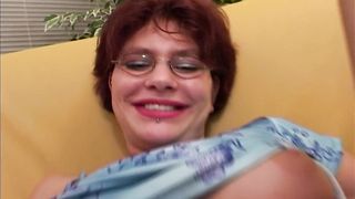 Wild redhead slut form Germany getting her face covered in POV