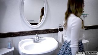 Blonde masturbates to bff getting fucked