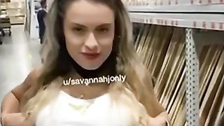Amateur babes flash sexy natural tits compilation