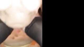 very slutty french milf shoves a huge rosebud in her ass