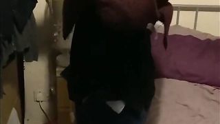 Nerdy girl with trimmed hairy pussy making sex video with big dick husband