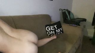 Sexy Babe Cums on Couch for Daddy.