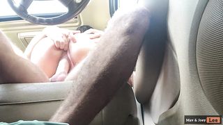 Horny Married Couple Creampie in the Drivers Seat 4K