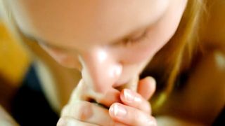 Large close-up of sensual artistic and erotic blowjob from RealDaddysAngel