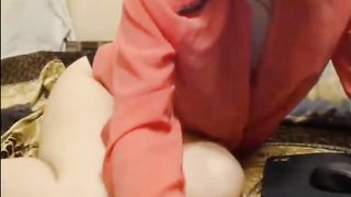 Naughty Petite Babe masturbating with Lush