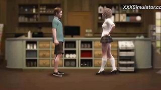 Horny 3D Mom Dominates Teen Boy Cartoon Sex