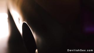 Shaved pussy busty mechanic fucked