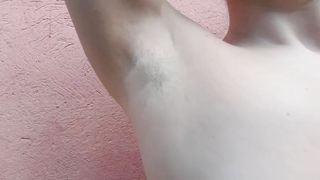 Armpit Fetish, Hairy Armpits and Hairy Pussy, Big Natural Boobs Tease