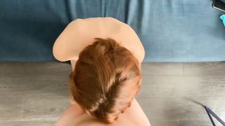 Fucking my hairy pussy in doggy and missionary and cum on my face and tits