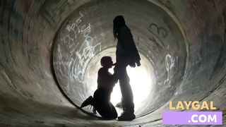 Voyeur BBC worship aggressive BlowJob public