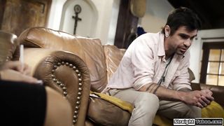 Curvy milf lets fetishist guy fuck her