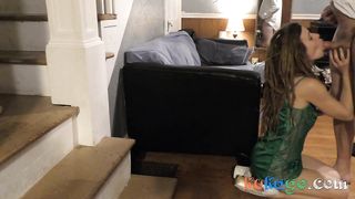 Lifted up her Dress, Bent her over the couch, pulled her panties to the sid