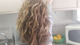 I get fucked with big dick in the kitchen