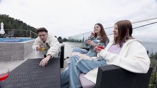 The LyMia Met the neighbors and participated in a creampie orgy