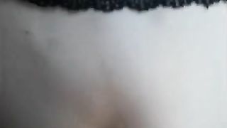 While she smokes on the balcony fucked in her wet pussy