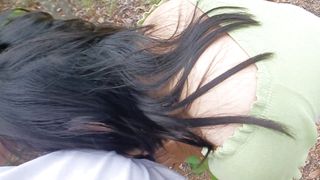 walking in the forest and fucking cum gets a creampie. doggystyle