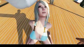 Hot 3D Teen Babe Takes Cumshots