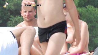 Young nudist babe caught on a hidden camera