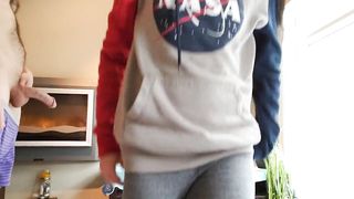 Fucking In Front Of The Window For The Garbage Man To See