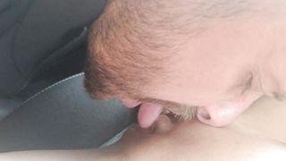 Hanscuffs,swallowed blowjob and pussy eating