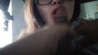 Slut amateur Milf Gives Me Sloppy Blowjob/handjob